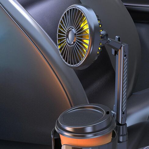2 in 1 USB Car Fan Car Cup Holder Adjust Speed Powerful Speed USB Stays Cool on Your Journeys Golf Cart in Saudi Arabia