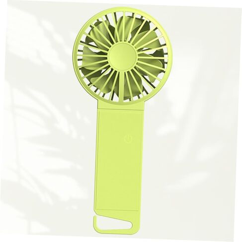 USB Rechargeable Handheld Folding Fan Mini Portable USB Fan for Home Office School Use Fluorescent Green Compact Design 85x35x193mm in Saudi Arabia