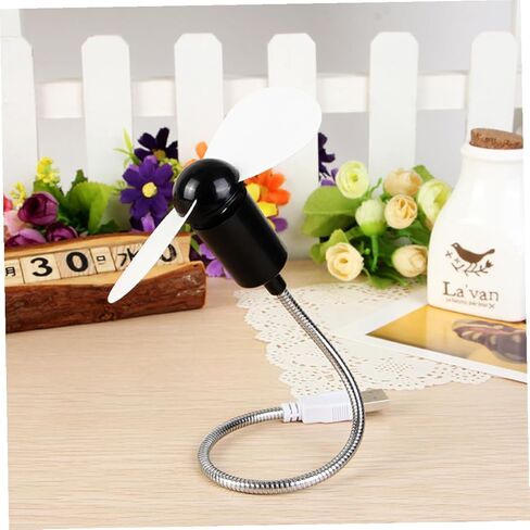 5 قطع من مراوح USB الصغيرة المرنة والقابلة للانحناء ومراوح تبريد صغيرة هادئة للكمبيوتر المحمول، محركات هواء مكتبية محمولة للمنزل والمكتب والسفر بلون عشوائي in Kuwait