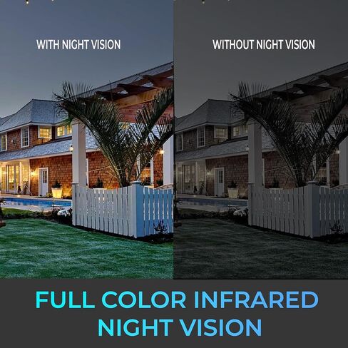 كاميرات واي فاي لاسلكية للأمان المنزلي Gyration 1080P لأمن المنزل، لاسلكية في الهواء الطلق مع كشف الحركة، أضواء كاشفة/إنذار صفارات الإنذار، رؤية ليلية ملونة، مقاومة للماء، تخزين سحابي مجاني، تخزين SD/سحابي in Kuwait