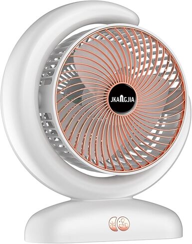 USB Charging Desktop Fan with Remote Control - 3-Speed Adjustable Circulation Fan with 5-Mode Lighting & 1H/2H Timer - Cool Air and Ambiance in One (Silver) in Saudi Arabia