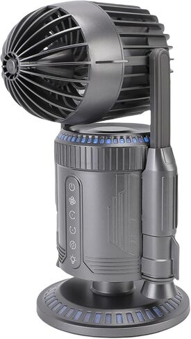 Marhynchus Mist Cooling Fan، RGB LED Light Dynamic Mist 360 دوران محرك هادئ 5000 مللي أمبير بطارية 12 ساعة وقت تشغيل USB C شحن سريع، مع التحكم الصوتي لمزامنة الموسيقى، لمكاتب غرف الألعاب in Kuwait