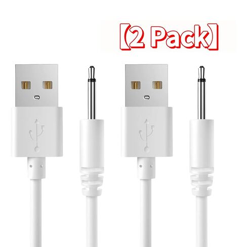 كابل شحن تيار مستمر بديل بطول 2.7 قدم (عبوة من قطعتين)، محول سلك شاحن سريع من USB إلى تيار مستمر 2.5 مم - أسلاك شاحن مدلك in Kuwait