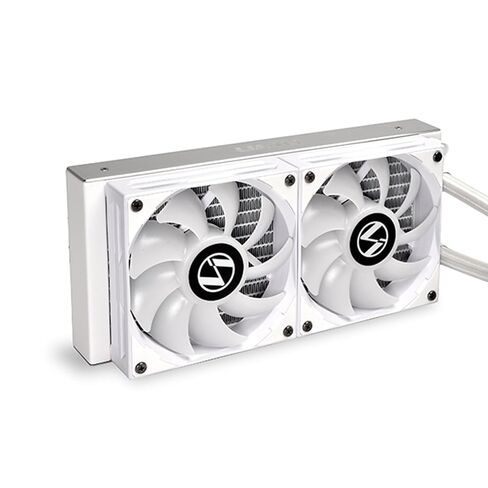 مبرد LIAN LI Galahad AIO Cooler 240 مم مبرد وحدة المعالجة المركزية السائل RGB نظام تبريد المياه الكل في واحد، دعامة LGA1700، AMD AM5/AM4 متوافق مع Intel LGA1200/115X/2011/2066 (240 مم أبيض) (متجدد) in Kuwait