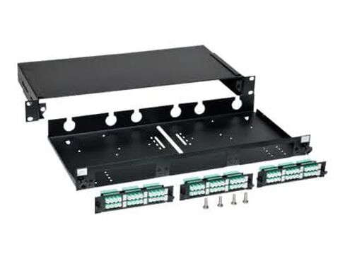 Eaton Tripp Lite N492-036-LCLC-E لوحة توصيل ألياف LC/LC ذات 36 منفذًا 1U Rackmount تغذية من خلال وضع متعدد/وضع فردي فولاذي 19 بوصة أسود، حزمة الرعاية السحابية التي تم تكوينها مسبقًا مؤهلة (حزمة واحدة) in Saudi Arabia
