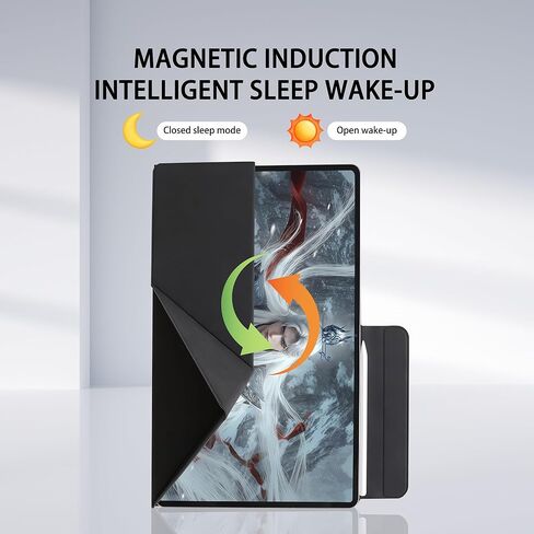 Magnetic Case for Samsung Galaxy Tab S11 Ultra 14.6 Inch 2025 - Model SM-X930/SM-X936 Tablet with S-Pen Holder, Auto Wake/Sleep Smart Tablet Cover, Grey in Saudi Arabia