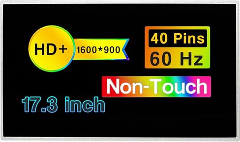 17.3" Replacement B173RW01 V.5 V3 for HP 17-G103DX 17-G192DX 17-G119DX 17-G113DX 17-G101DX 17-G121WM 17-G015DX 17-G030NR 17-G121WM 17-G015DX HD+ 1600×900 40 Pins Non-Touch Screen LCD Display in Saudi Arabia