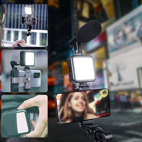 Dpofirs LED Camera Light, 5600K High Brightness Video Fill Light with 24 LED Beads 90+ CRI, 3 Cold Shoe Mounts and Hot Shoe Base, for Outdoor Photography in Saudi Arabia