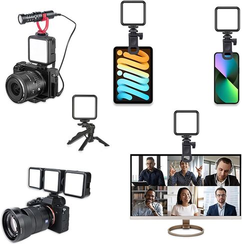 Dpofirs LED Camera Light, 5600K High Brightness Video Fill Light with 24 LED Beads 90+ CRI, 3 Cold Shoe Mounts and Hot Shoe Base, for Outdoor Photography in Saudi Arabia