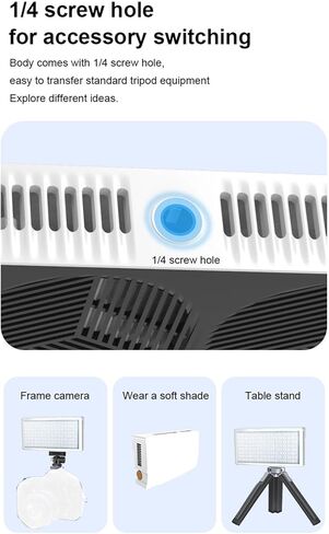 Yunseity RGB Video Lights, 360 Full Color Portable LED Camera Light with 24 Scene Modes, 2500K-9000K Dimmable, CRI97, 1/4in Screw Holes, 3350mAh Rechargeable for Live Streaming in Saudi Arabia