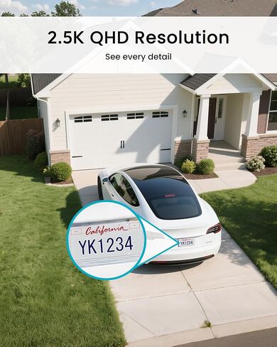 كاميرا youkey الشمسية الأمنية اللاسلكية في الهواء الطلق 2.5K، تسجيل 24/7 كاميرات AOV لأمن المنزل مع لوحة شمسية مزدوجة، لا يوجد كشف AI للاشتراك للمراقبة، WiFi 6، متوافق مع المحور in Kuwait