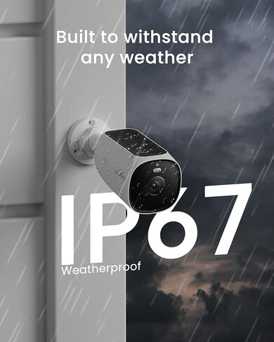 كاميرا youkey الشمسية الأمنية اللاسلكية في الهواء الطلق 2.5K، تسجيل 24/7 كاميرات AOV لأمن المنزل مع لوحة شمسية مزدوجة، لا يوجد كشف AI للاشتراك للمراقبة، WiFi 6، متوافق مع المحور in Kuwait