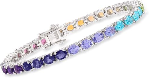Ross-Simons Fire Opal and 10.50 ct. t.w. Multi-Gemstone Tennis Bracelet in Sterling Silver in Saudi Arabia