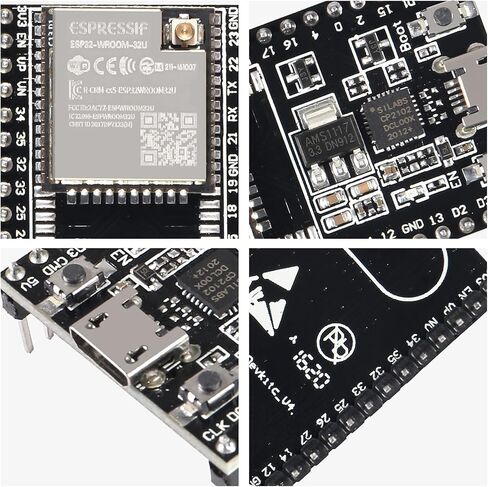 3 قطعة ESP32-DevKitC الأساسية مجلس ESP32 مجلس التنمية ESP32-WROOM-32U اللاسلكية واي فاي مجلس التنمية مكبر للصوت تصفية وحدة in Kuwait