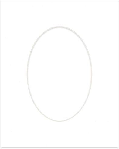 ملصق Palooza مقاس 20 × 24 مقصوص بشكل مشطوف لصور مقاس 16 × 20 - فتحة لوحة بساط صور بيضاوية بيضاء مسبقة القطع - غير لامعة خالية من الأحماض لحماية صورك - قطع مشطوف للصور العائلية، حزمة من لوحة واحدة in Kuwait