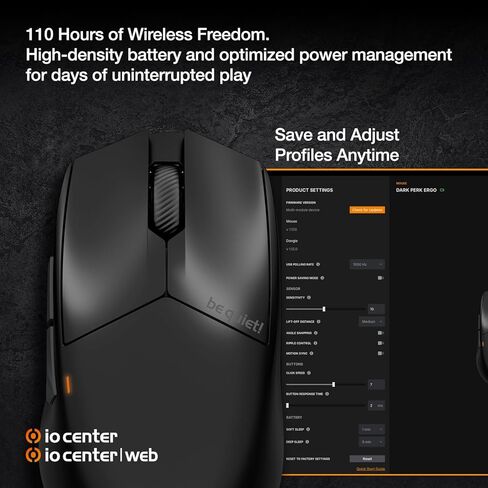 be quiet! Dark Mount Mechanical Keyboard and Dark Perk Ergo Wireless Gaming Mouse Bundle – Hot-Swappable Numpad, Display Keys, Silent Tactile Switches, 32,000 DPI Sensor, up to 110 Hours Battery Life in Saudi Arabia