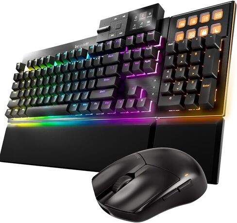 be quiet! Dark Mount Mechanical Keyboard and Dark Perk Sym Wireless Gaming Mouse Bundle – Hot-Swappable Numpad, Display Keys, Silent Tactile Switches, 32,000 DPI Sensor, up to 110 Hours Battery Life in Saudi Arabia