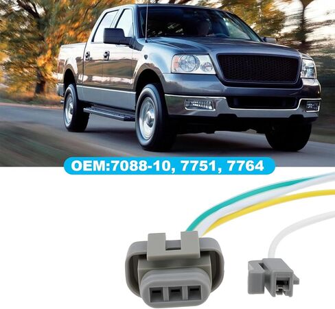 ECSiNG 3-pin Car Alternator Wire Harness Connector 7088-10 Compatible with Ford 2/3/4G E/F Series with 3G Stator Lead in Saudi Arabia