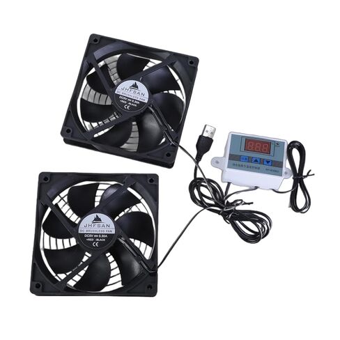 USB Powered 120mm Quiet Cooling Fans with Adjustable Thermostat Control for Cabinets and Home Theater Adjustable Thermostat Fan in Saudi Arabia