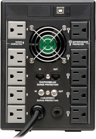 Tripp Lite SMART1500LCDT 1500VA 900W UPS Battery Back Up, AVR, LCD Display, Line-Interactive & 14-Outlet Rackmount PDU Surge Protector Power Strip, 15A, 120V, 3000 Joules Protection in Saudi Arabia
