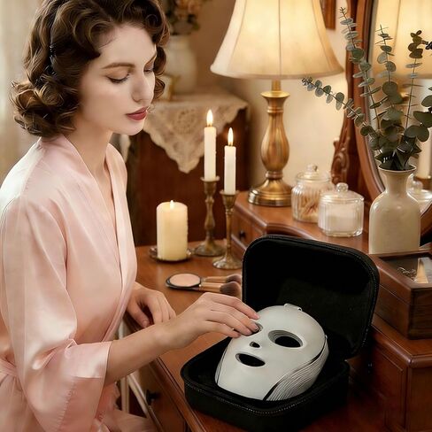 حقيبة سفر صلبة متوافقة مع قناع الوجه Shark CryoGlow LED، وحقيبة تنظيم تخزين واقية مقاومة للصدمات مع حقيبة حمل بمقبض (الجراب فقط) in Kuwait