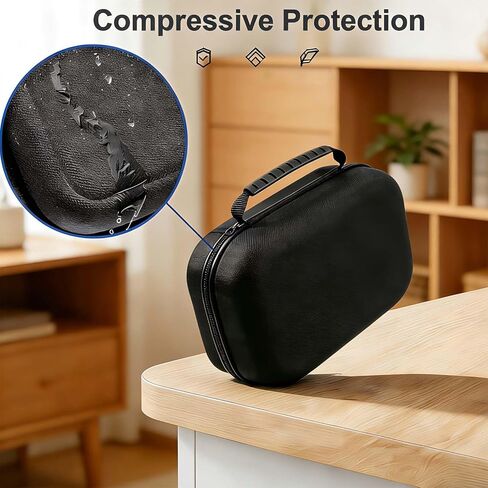 حقيبة سفر صلبة متوافقة مع قناع الوجه Shark CryoGlow LED، وحقيبة تنظيم تخزين واقية مقاومة للصدمات مع حقيبة حمل بمقبض (الجراب فقط) in Kuwait