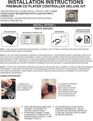 (AIE) VN-CDUSB-DLX - مشغل أقراص مضغوطة "مضاف" عالمي متكامل "فاخر" - يعمل مع "أي" مركبة (تتضمن المجموعة نوعين من الاتصال) in Kuwait