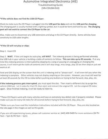 (AIE) VN-CDUSB-DLX - مشغل أقراص مضغوطة "مضاف" عالمي متكامل "فاخر" - يعمل مع "أي" مركبة (تتضمن المجموعة نوعين من الاتصال) in Kuwait