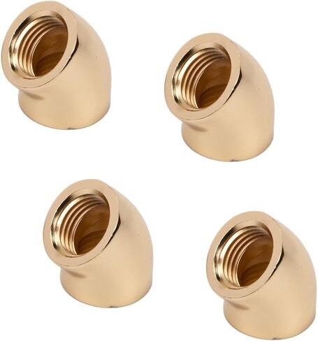 Barrow G1/4" Female to Female Extender Fitting, 45 Degree Angle, Gold, 4-pack in Saudi Arabia