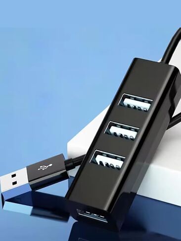 USB 2.0 Hub, USB 4 Port Splitter, Compact Portable High Speed USB 2.0 Data Hub for Laptop, Ultra Book, MacBook Air, Tablet PC and More in Saudi Arabia