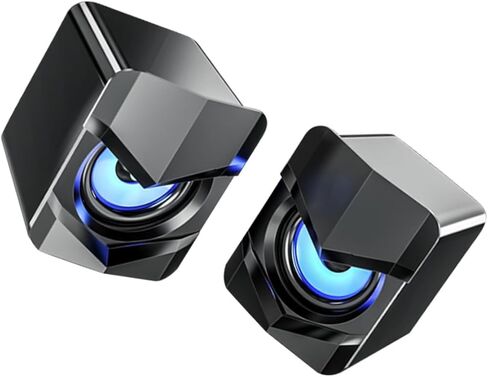 مكبرات صوت كمبيوتر USB صغيرة مع مضخم صوت جهير، ومكبر صوت سلكي لسطح المكتب للكمبيوتر المحمول والهاتف، ونظام صوت متعدد الوسائط صغير الحجم للاستخدام المكتبي والمنزلي (أسود، DC5v) in Saudi Arabia