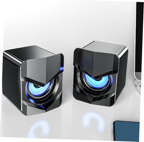 مكبرات صوت كمبيوتر USB صغيرة مع مضخم صوت جهير، ومكبر صوت سلكي لسطح المكتب للكمبيوتر المحمول والهاتف، ونظام صوت متعدد الوسائط صغير الحجم للاستخدام المكتبي والمنزلي (أسود، DC5v) in Saudi Arabia