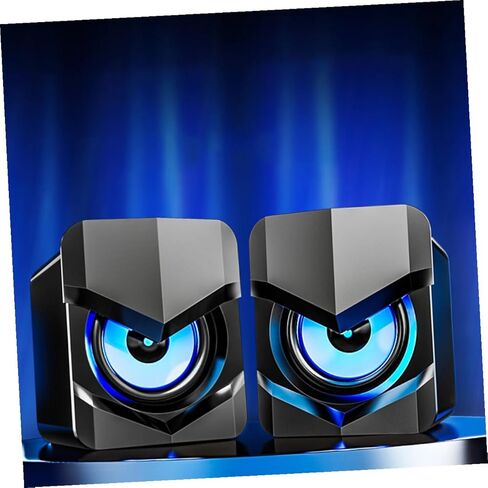 مكبرات صوت كمبيوتر USB صغيرة مع مضخم صوت جهير، ومكبر صوت سلكي لسطح المكتب للكمبيوتر المحمول والهاتف، ونظام صوت متعدد الوسائط صغير الحجم للاستخدام المكتبي والمنزلي (أسود، DC5v) in Saudi Arabia