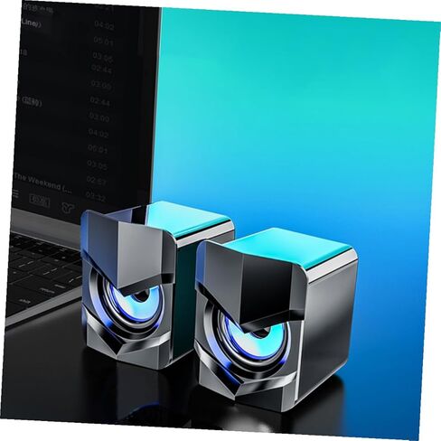 مكبرات صوت كمبيوتر USB صغيرة مع مضخم صوت جهير، ومكبر صوت سلكي لسطح المكتب للكمبيوتر المحمول والهاتف، ونظام صوت متعدد الوسائط صغير الحجم للاستخدام المكتبي والمنزلي (أسود، DC5v) in Saudi Arabia