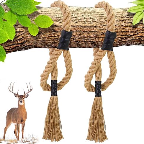 HUIKANGSHENG 2 Pack Hemp Rope for Deer, 30 Inch Deer Hunting Tassel Rope Deer Hunting Accessory for Deer Hunting Mock Scrape System(Extended Version) in Saudi Arabia