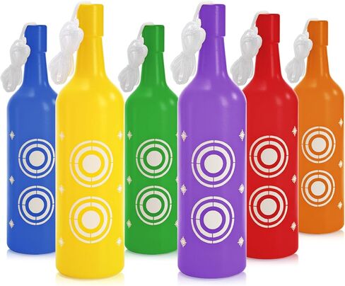 6 Pack Plastic Bottles Targets, Shatterproof Bottles Shooting Target with Hanging Rope, Bright Colors Resetting Targets for Backyard Indoor Outdoor Practice in Saudi Arabia