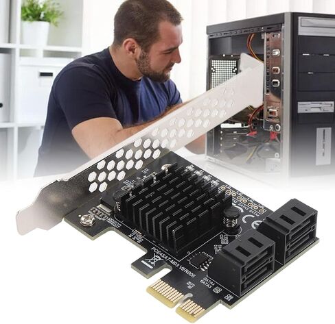 بطاقة توسيع PCIe Serial ATA 3.0، 4 منافذ، 6 جيجابت في الثانية، مع شريحة 88SE9215، لتحويل القرص الصلب ونقل البيانات in Kuwait