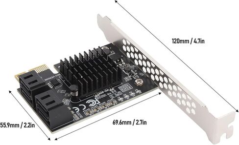 بطاقة توسيع PCIe Serial ATA 3.0، 4 منافذ، 6 جيجابت في الثانية، مع شريحة 88SE9215، لتحويل القرص الصلب ونقل البيانات in Kuwait