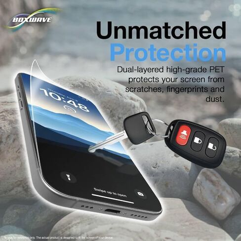 واقي شاشة BoxWave متوافق مع Wacom Cintiq 22 (DTK2260K0A) - ClearTouch ImpactShield (عبوتان)، واقي شاشة مرن لا يمكن اختراقه in Kuwait