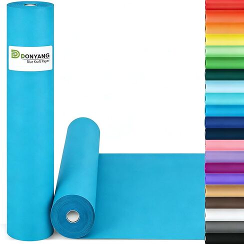 White Wrapping Paper Craft Paper Kraft Paper Roll 15" x 450", Bulletin Board Paper Roll, Arts & Crafts, Gift Wrapping Moving Packing Painting Drawing Paint Easel Poster Chart Paper, Kids Art Supplies in Saudi Arabia
