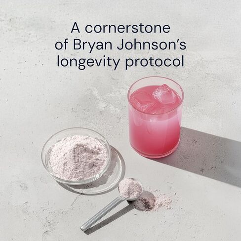 Blueprint Bryan Johnson Longevity Mix - ملحق Builder & Recovery Muscle - يعزز التركيز والمزاج المتوازن - الكرياتين ، L -theanine- Vegan ، Keto Friendly (30 حصص (حزمة 1) ، Orange Blood) in Kuwait