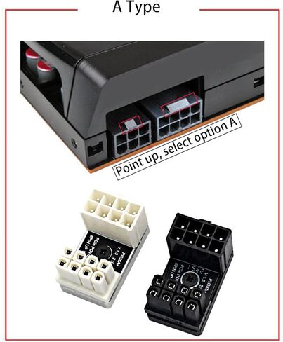 محول طاقة ATX 8 PIN PCIe GPU، موصل بزاوية 180 درجة على شكل حرف U، تصميم من الألومنيوم لتبديد الحرارة لبطاقات الرسومات (النوع A) أبيض in Kuwait