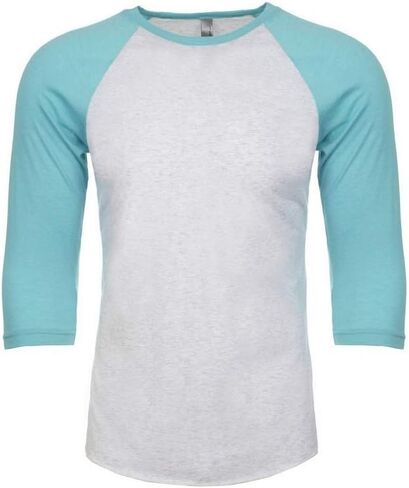 Next Level Tri-Blend 3/4 Raglan Tee, Vintage Royal/Premium Heather, Medium in Kuwait