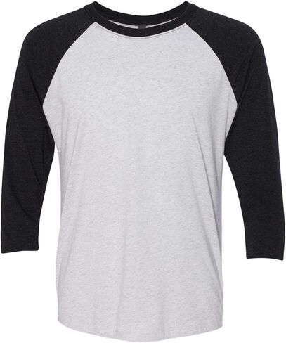 Next Level Tri-Blend 3/4 Raglan Tee, Vintage Royal/Premium Heather, Medium in Kuwait