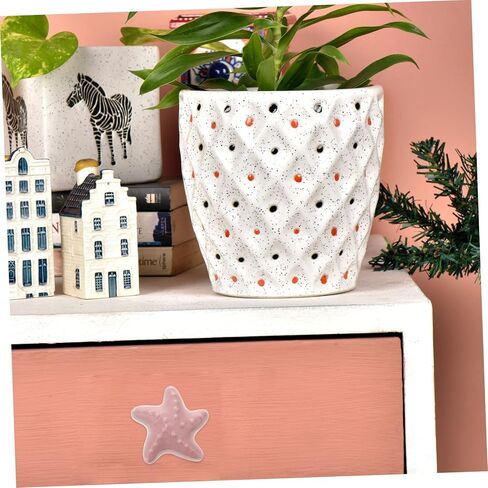 Homoyoyo 2pcs Door Ceramic Cabinet knobs Star knob Ceramic Handle Dresser Drawer bar Cute Handle Drawer s Porcelain Furniture s Kitchen Cabinet Child Hardware in Saudi Arabia
