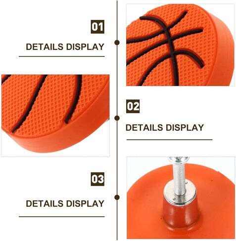 POPETPOP 6pcs Basketball Pattern Drawer Knobs and Pull Handles for Boy Girl Room Closets Cabinets and Dressers and Creative Decorative Door Hardware in Saudi Arabia