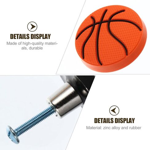 POPETPOP 6pcs Basketball Pattern Drawer Knobs and Pull Handles for Boy Girl Room Closets Cabinets and Dressers and Creative Decorative Door Hardware in Saudi Arabia