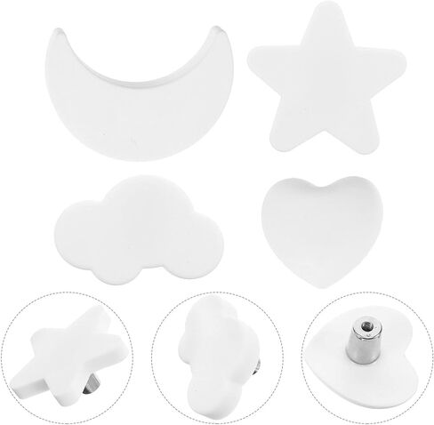 Angoily 4pcs Kawaii Boy Girl Dresser Knobs Decorative Cabinet Pulls for Girls for Nursery Wardrobe and Closet Decor in Saudi Arabia