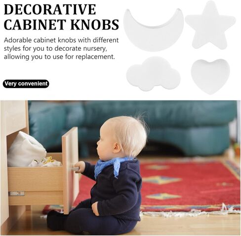 Angoily 4pcs Kawaii Boy Girl Dresser Knobs Decorative Cabinet Pulls for Girls for Nursery Wardrobe and Closet Decor in Saudi Arabia