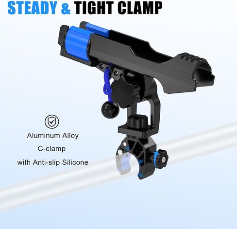 Fishing Rod Holder for Boat, Clamp on Fishing Pole Holders for Boats Fit Round Tube in Kuwait